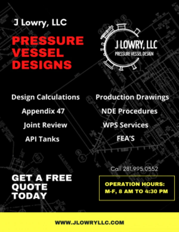 J Lowry, LLC Pressure Vessel Services
