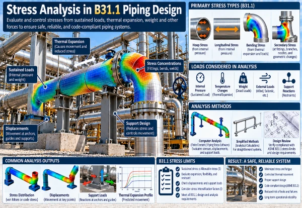 B31.1 Piping Stress Analysis Infographic
