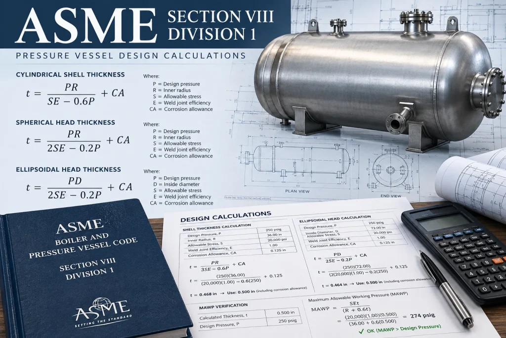 Infographic for ASME Section VIII Division 1 Calculations