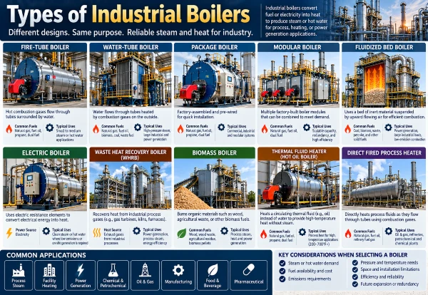 Types of Industrial Boilers and Their Applications