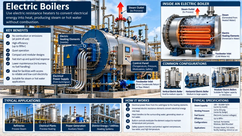A picture explaining the workings of a Electric Boilers