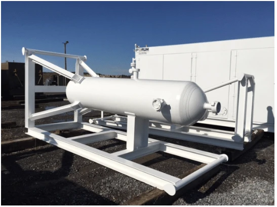 A picture of a Cylindrical Sand Separators in service