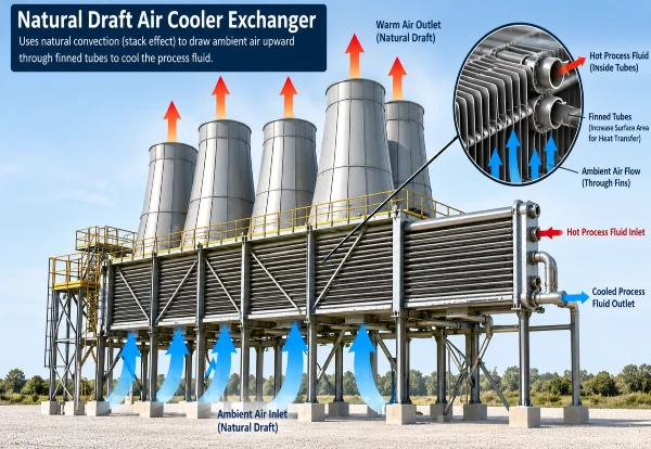 A picture of a Natural Draft Air Cooler Exchanger