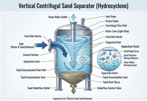 A diagram of a Sand Separator