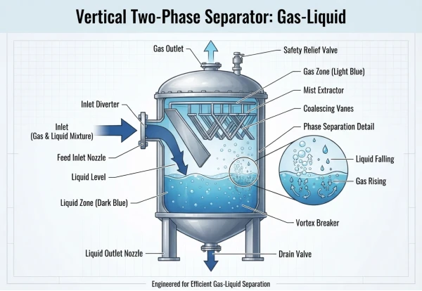 A diagram showing a Two-Phase Separator