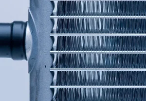 A close up of a Microchannel Heat Exchangers
