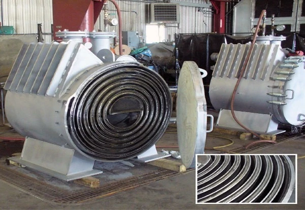 A picture showing a Spiral Heat Exchanger