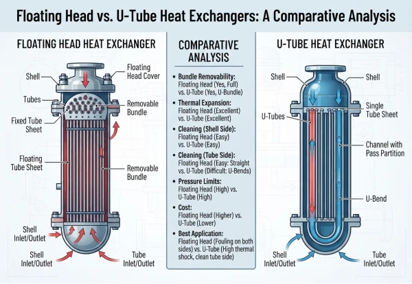 Floating Head vs. U-Tube Heat Exchangers: A Comparative Analysis