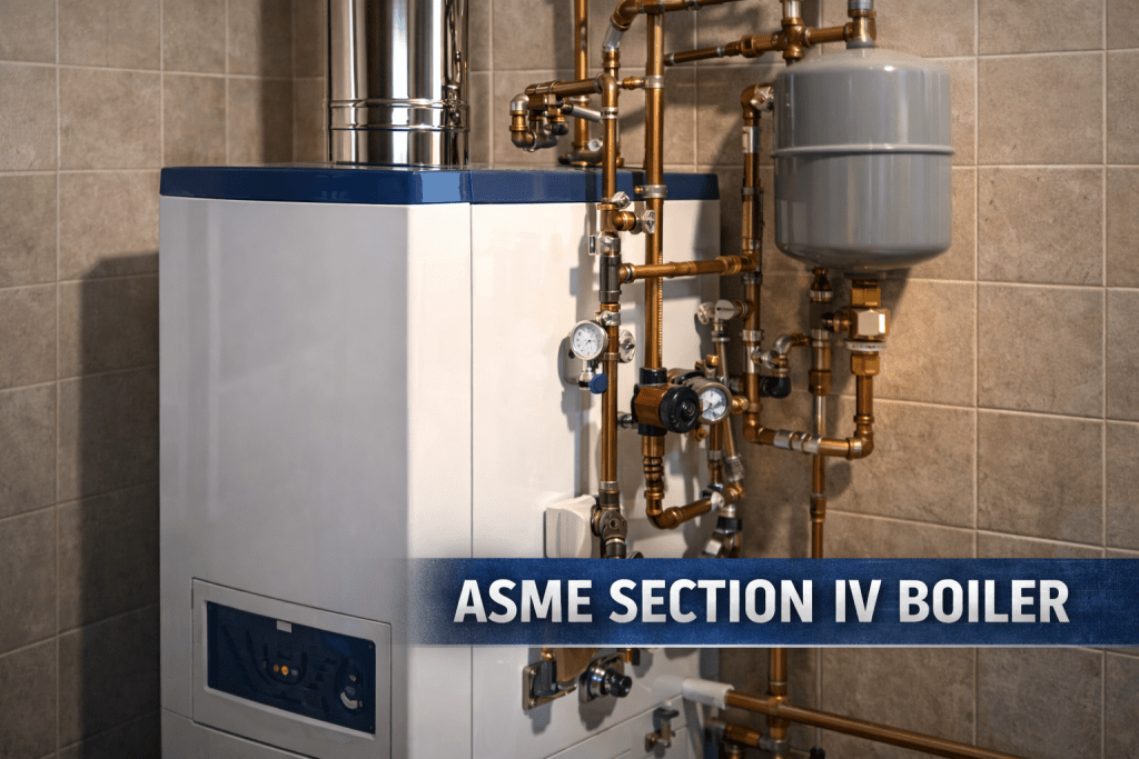 ASME Section IV covers heating boilers used primarily for comfort heating and domestic hot water.